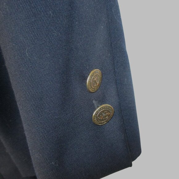 Vineyard Vines Blazer Women's Size 14 Navy Wool Blend w Gold Nautical Buttons - Picture 4 of 6